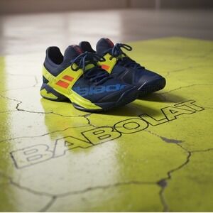 Babolat Propulse Rage All Court Navy Yellow Tennis Shoes 30S19769 Mens 7